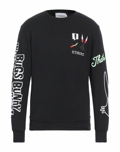 Iceberg Man Sweatshirt Black Cotton, Polyester Cover