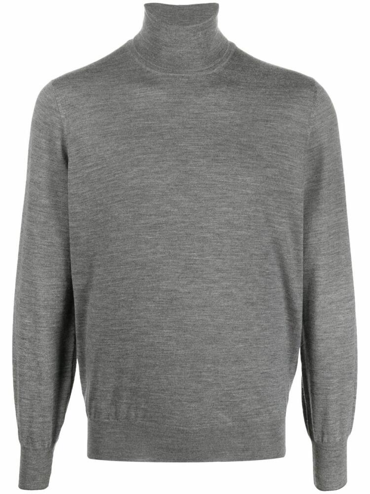 Brunello Cucinelli wool-cashmere roll-neck jumper - Grey Cover