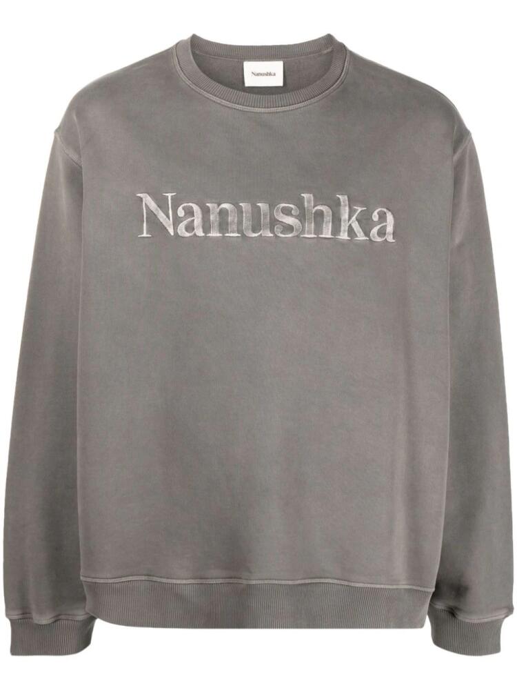 Nanushka logo-embroidered sweatshirt - Grey Cover