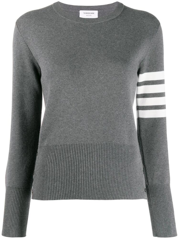 Thom Browne 4-Bar crew-neck jumper - Grey Cover