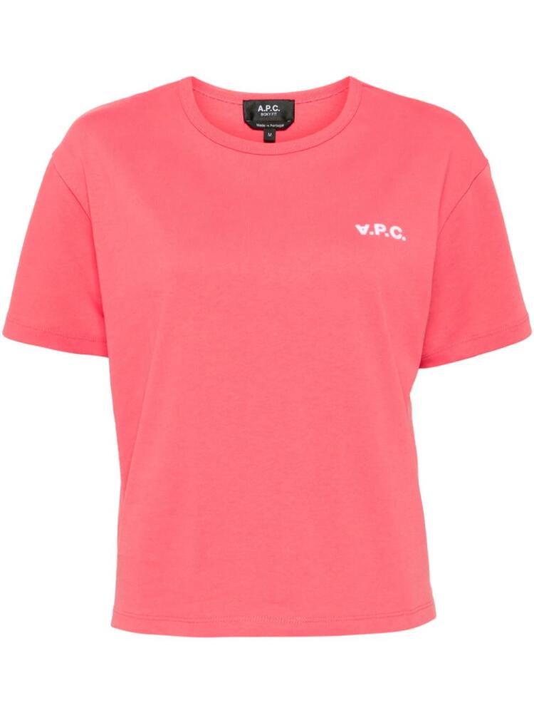 A.P.C. Box cotton T-shirt - Pink Cover