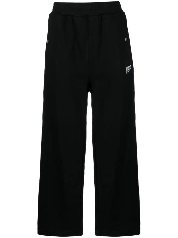 izzue logo-patch jersey track pants - Black Cover