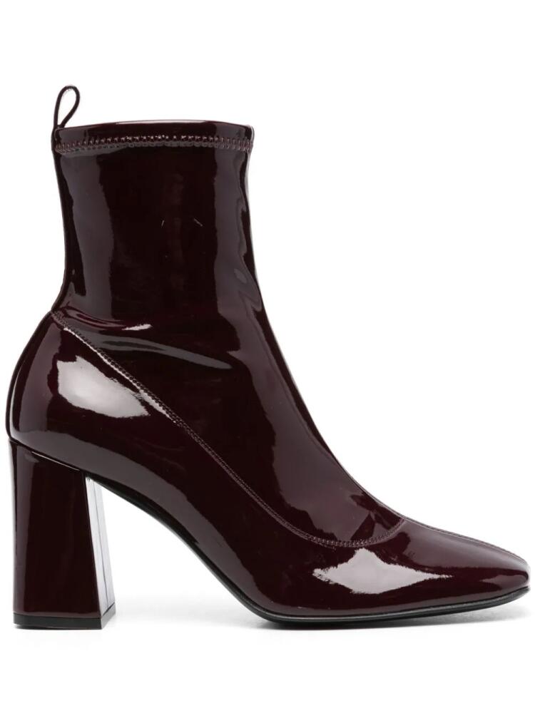 Sergio Rossi 80mm zipped leather boots - Purple Cover