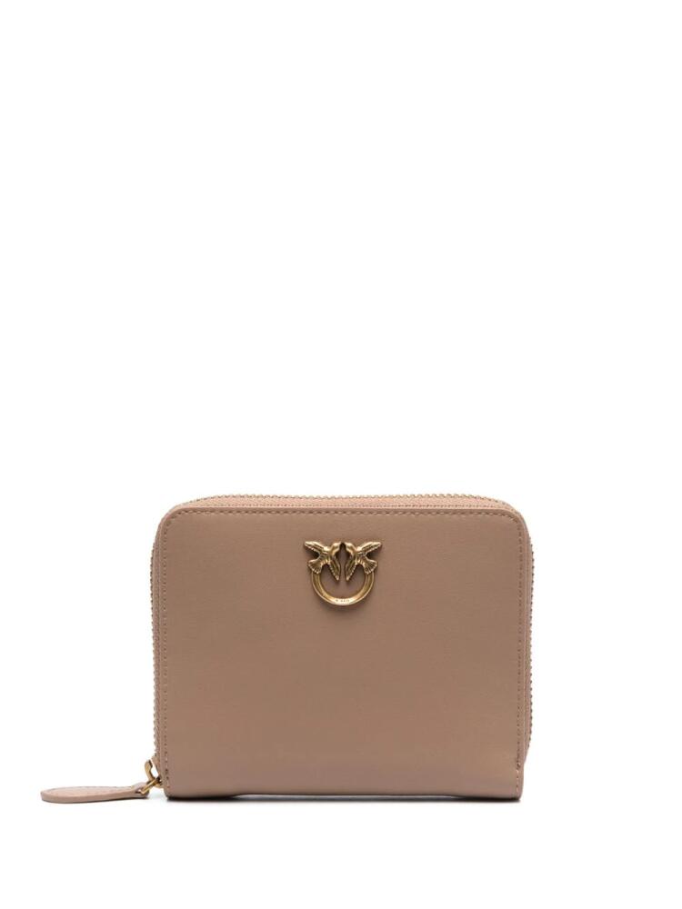 PINKO Taylor leather wallet - Neutrals Cover