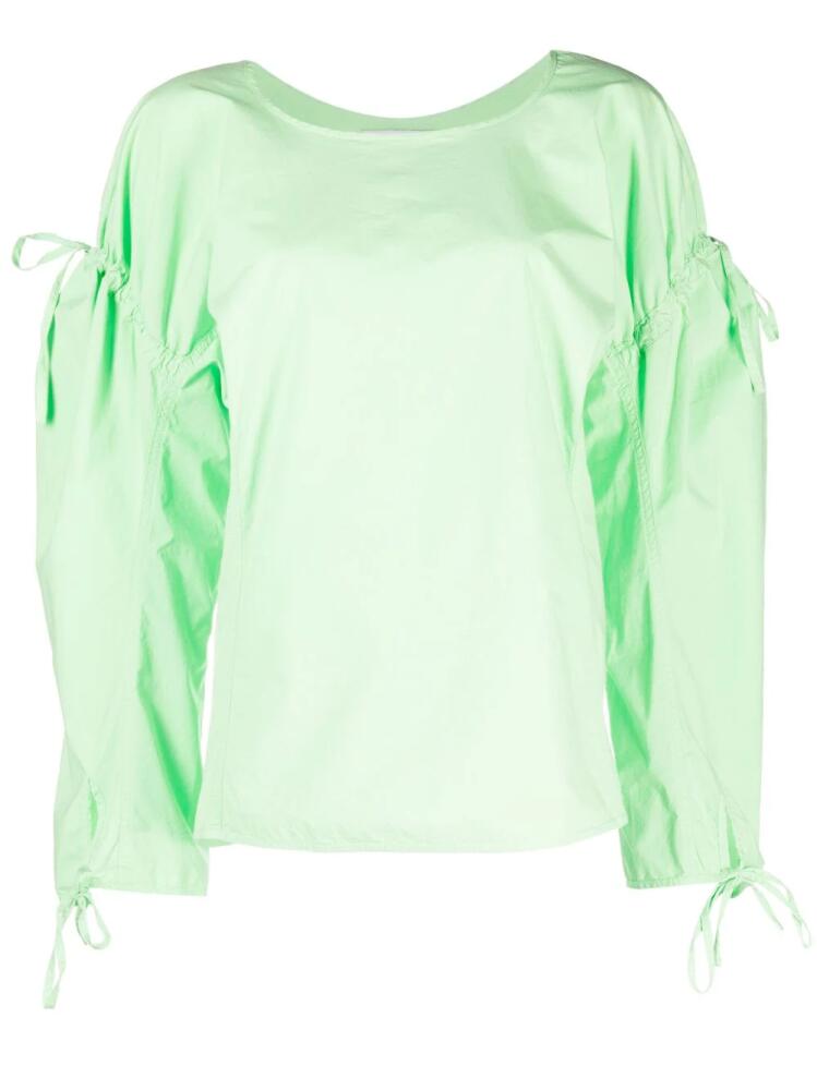 Henrik Vibskov Tapas round-neck cotton blouse - Green Cover