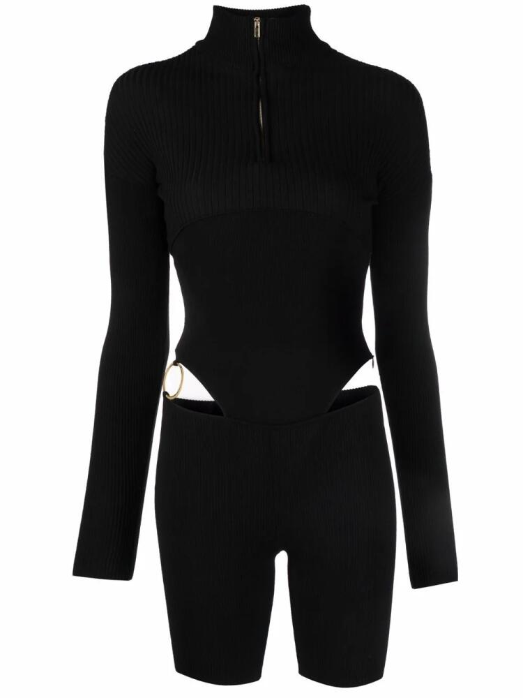 Jacquemus cut-out knitted playsuit - Black Cover