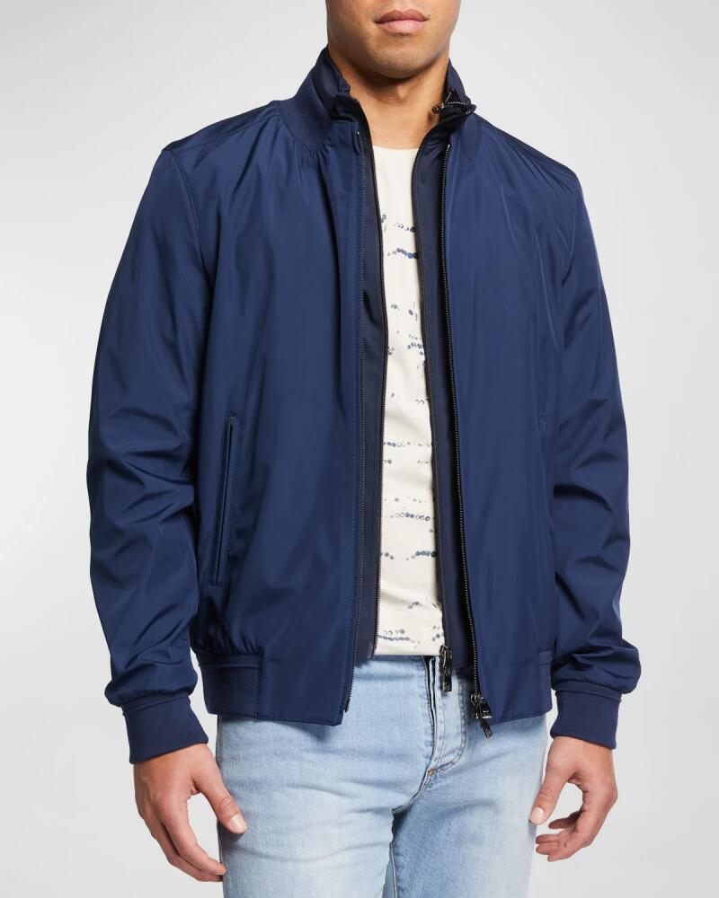 Corneliani Men's Bomber Jacket with Removable Bib Cover