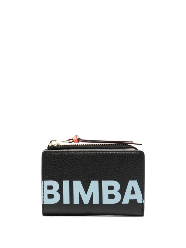 Bimba y Lola logo-print leather wallet - Black Cover