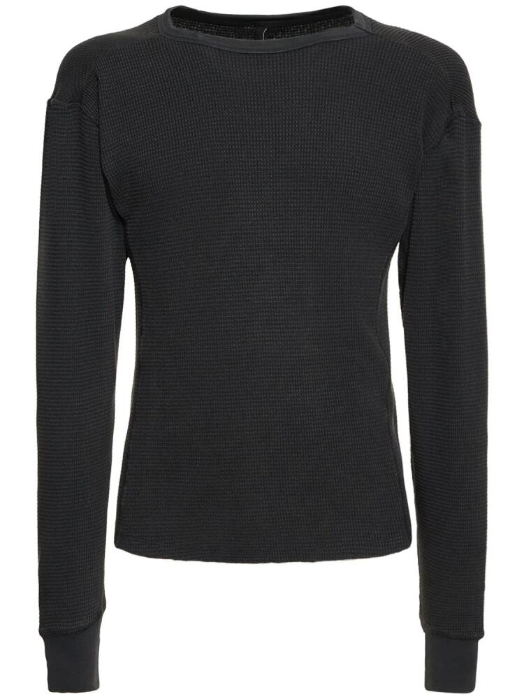 ENTIRE STUDIOS Washed Black Thermal Long Sleeve T-shirt Cover