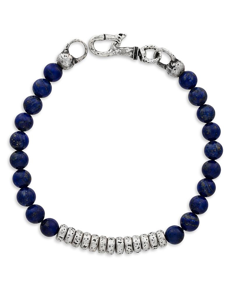 John Varvatos Sterling Silver Simit Lapis Lazuli Beaded Bracelet Cover