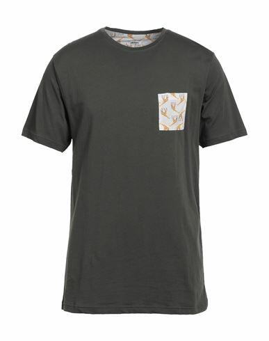 Stilosophy Man T-shirt Military green Cotton Cover