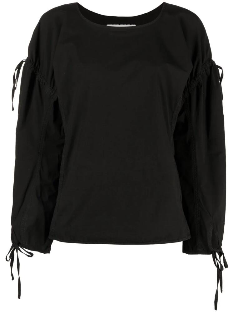 Henrik Vibskov Tapas round-neck cotton blouse - Black Cover