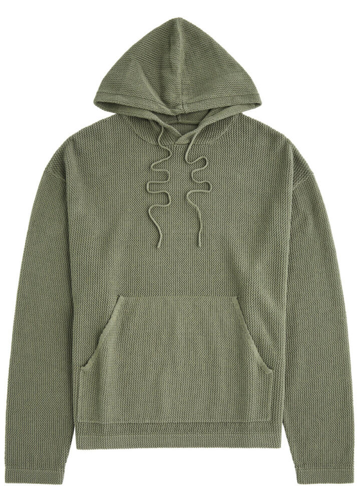 Mki Miyuki Zoku Hooded Open-knit Cotton Sweatshirt - Green Cover