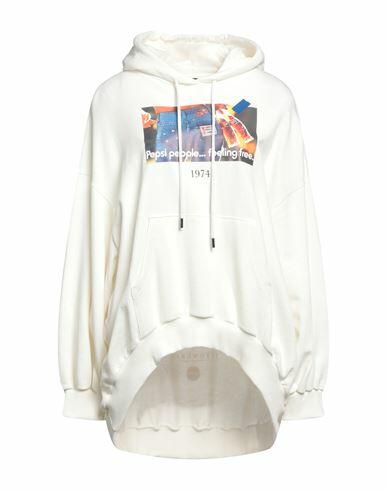 Throwback. Woman Sweatshirt White Cotton Cover