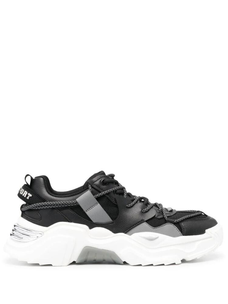 Plein Sport Runner panelled lace-up sneakers - Black Cover