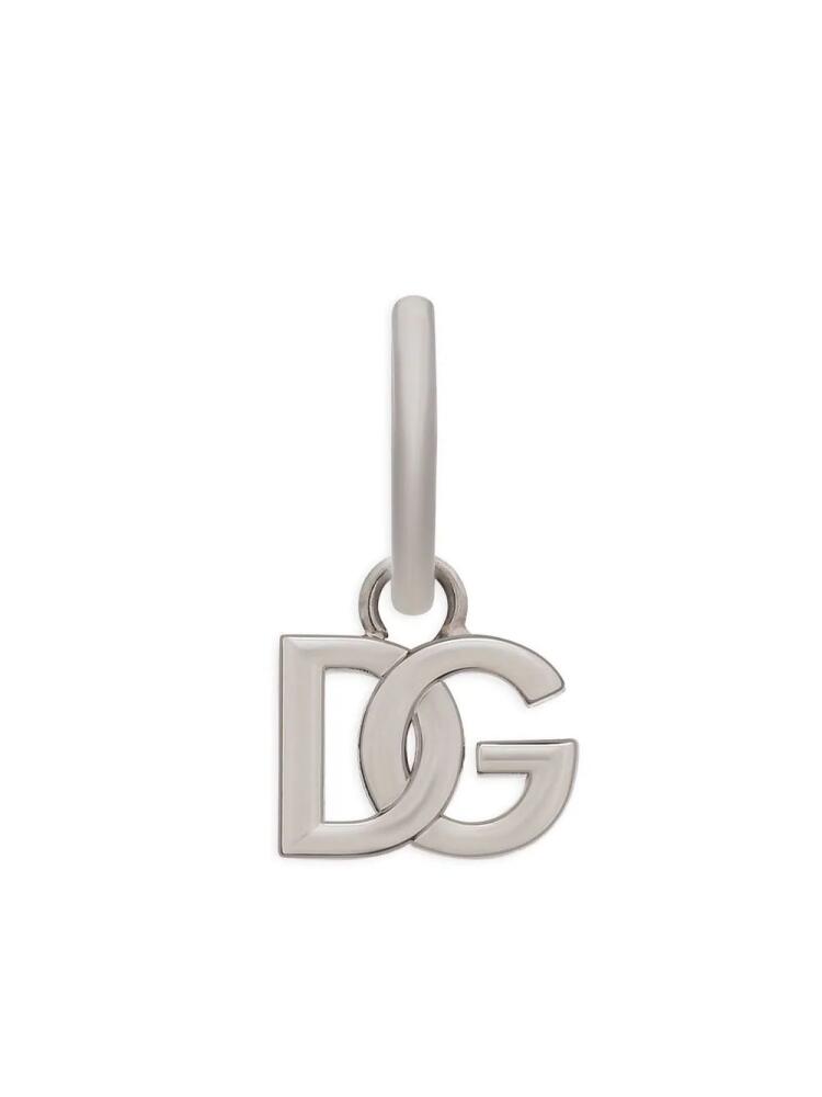 Dolce & Gabbana DG-logo hoop earring - Silver Cover