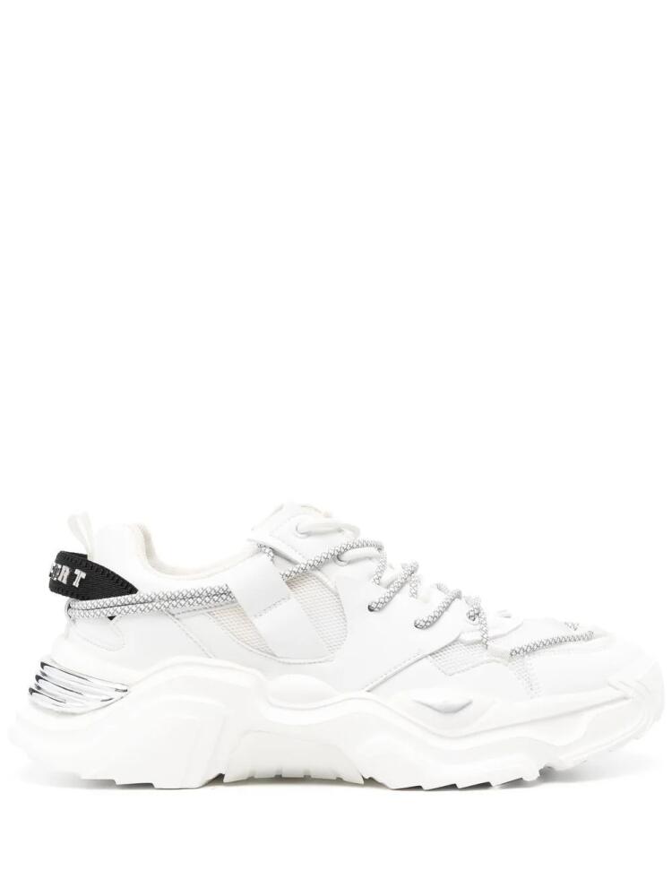 Plein Sport mesh panel lace-up sneakers - White Cover