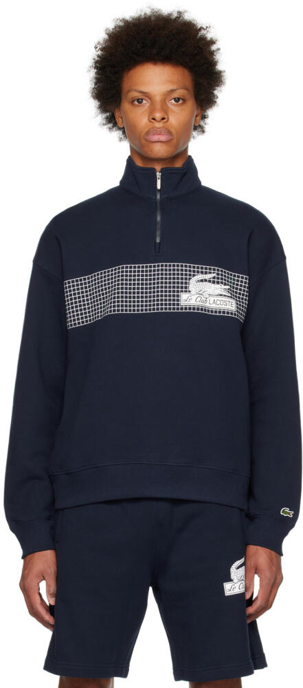 Lacoste Navy Half-Zip Sweatshirt Cover