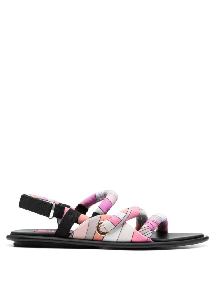 PUCCI Marmo-print flat sandals - Pink Cover