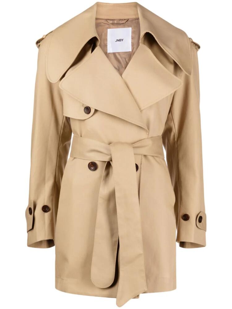 JNBY belted double-breasted trench coat - Brown Cover