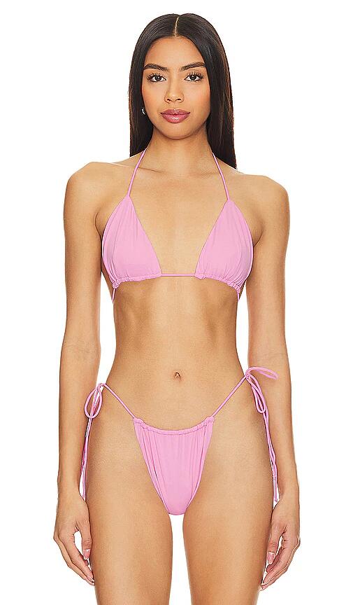 Riot Swim Bixi Bikini Top in Pink Cover