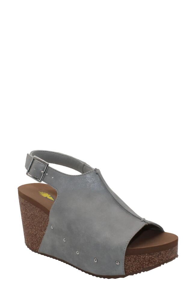 Volatile Division Platform Wedge Sandal in Grey Cover