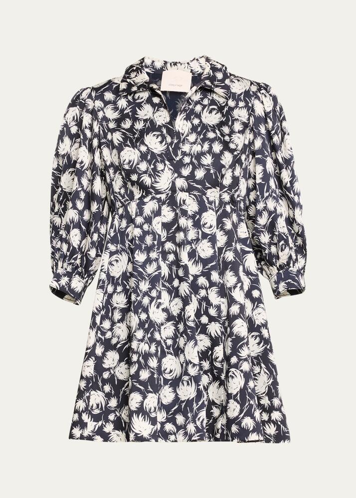 Cinq a Sept Darby Collared Floral Mini Dress Cover