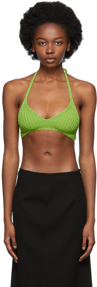 GAUCHERE Green Knit Tank Top Cover