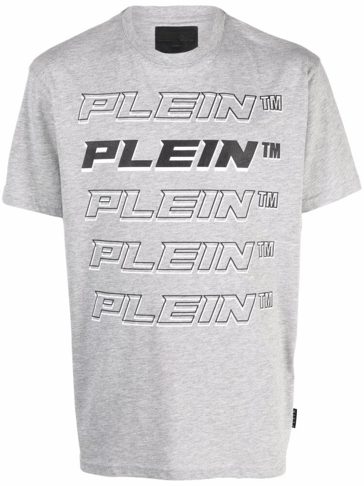 Philipp Plein Plein repeat logo T-shirt - Grey Cover