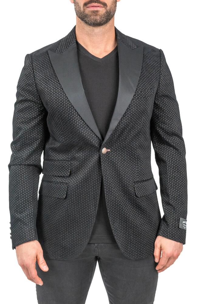 Maceoo Interrupted Black One-Button Sport Coat Cover