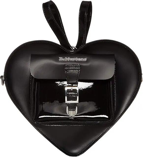 Dr. Martens Heart Shaped Leather Backpack (Black/Black/Black Kiev/Patent Lamper/Smooth) Backpack Bags Cover