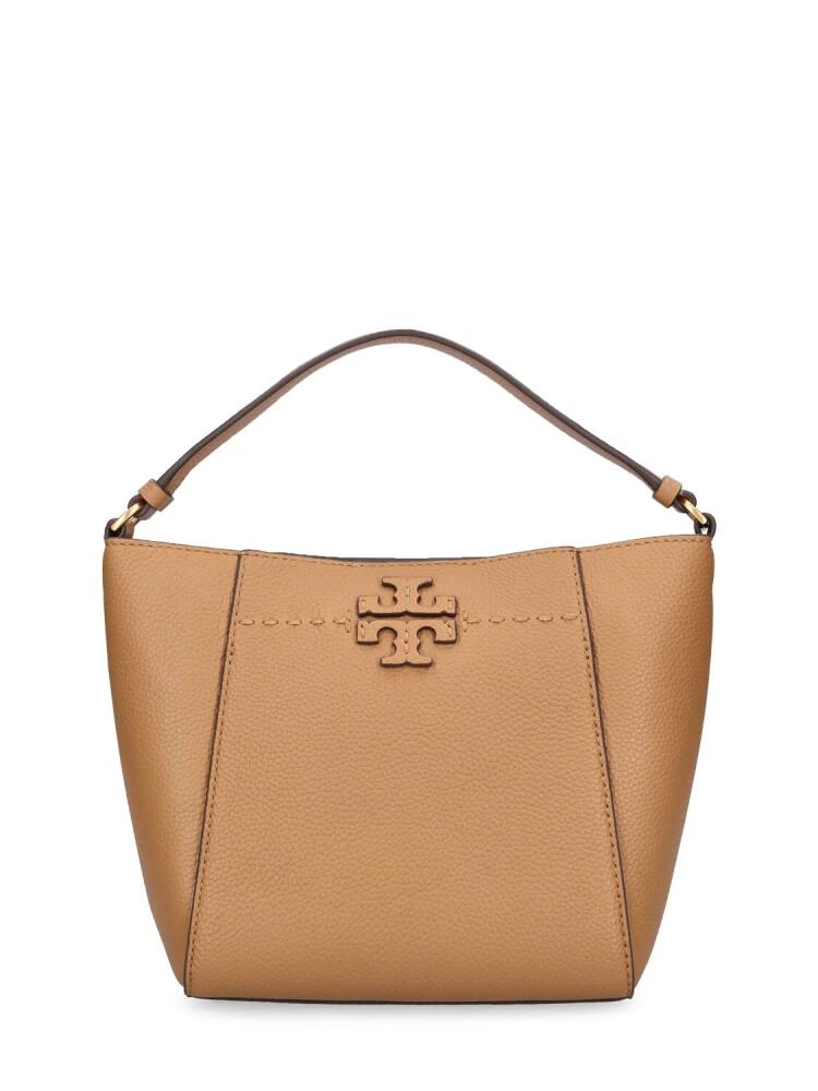 TORY BURCH Small Mcgraw Leather Bucket Bag Cover