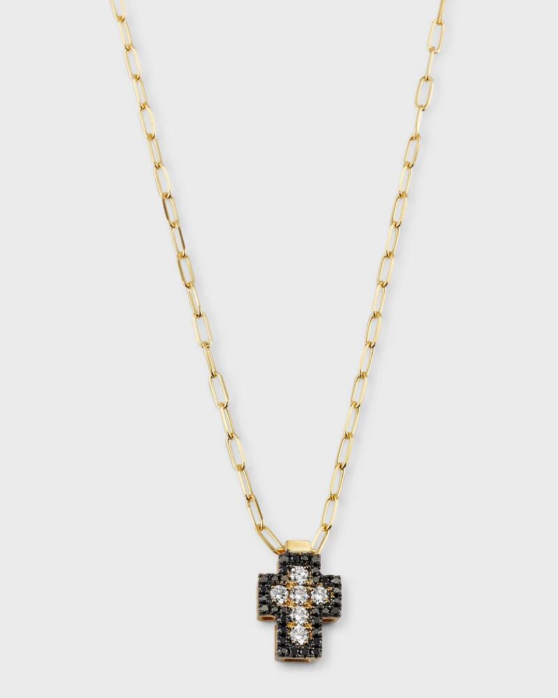 Frederic Sage 18K Yellow Gold Firenze II Cross All Diamond Pendant Necklace Cover