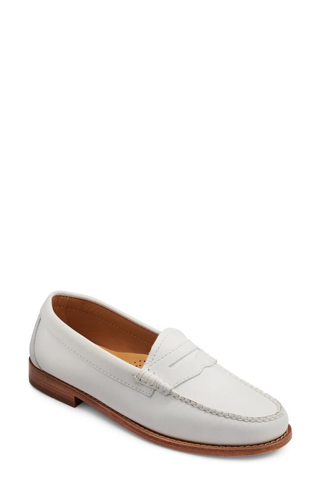 G. H.BASS Whitney Weejuns Penny Loafer in White Soft Calf Cover