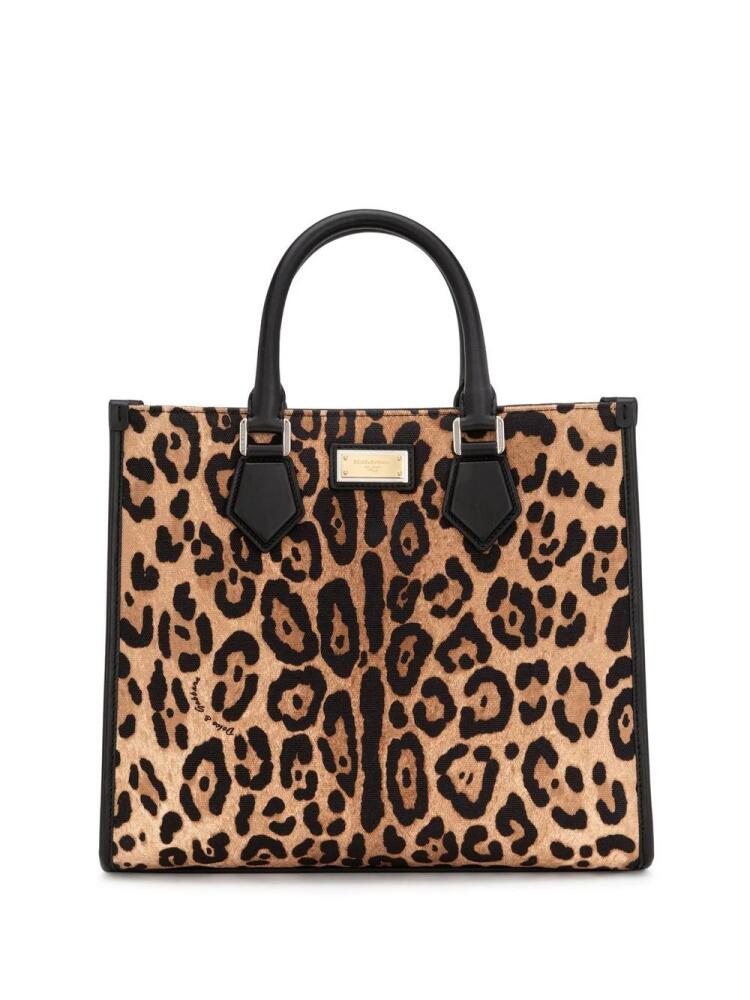 Dolce & Gabbana leopard-print tote bag - Brown Cover