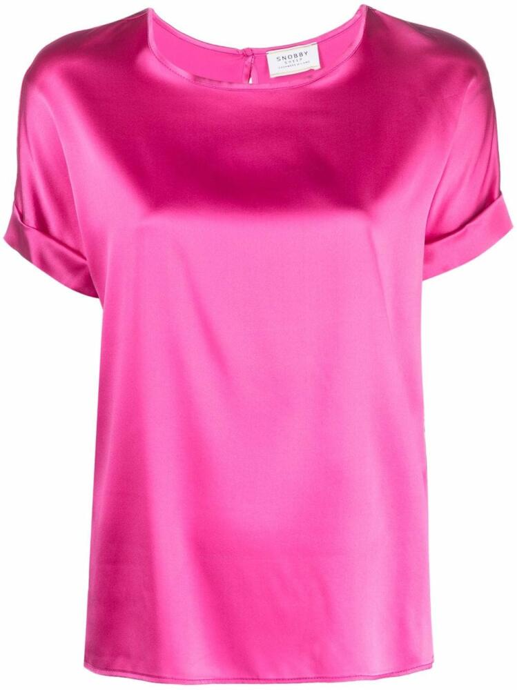 Wild Cashmere short-sleeve silk blouse - Pink Cover