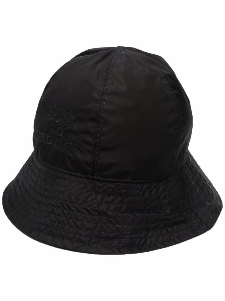 Moncler logo patch bucket hat - Black Cover