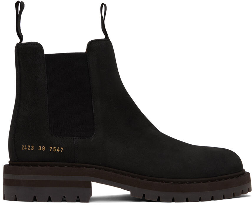 Common Projects Black Suede Chelsea Boots Cover