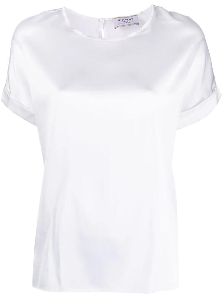 Wild Cashmere short-sleeve silk blouse - White Cover