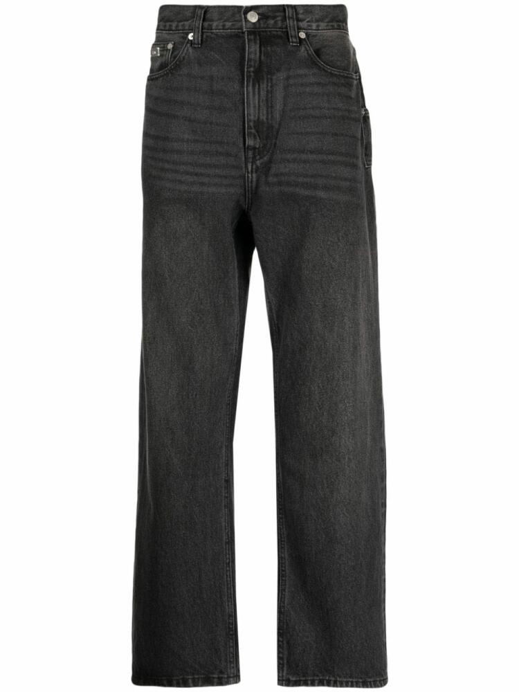 izzue mid-rise straight-leg jeans - Black Cover