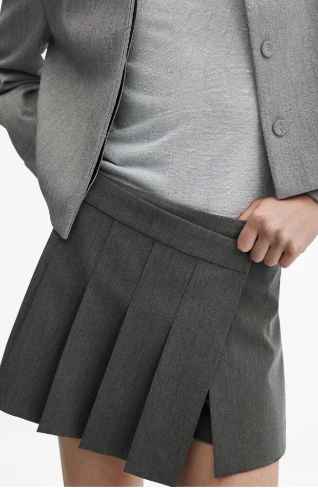 MANGO Pleated Skort in Grey Cover