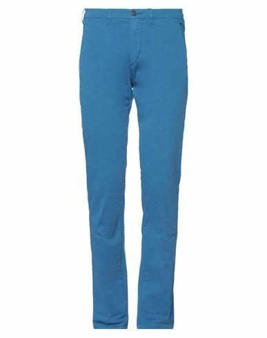 40weft Man Pants Pastel blue Cotton, Elastane Cover