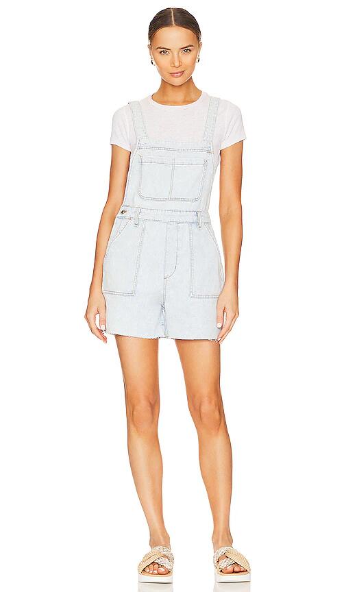 WeWoreWhat Slit Overall Short in Blue Cover