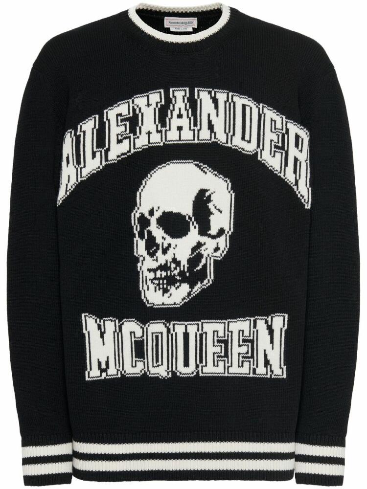 Alexander McQueen intarsia-logo sweater - Black Cover