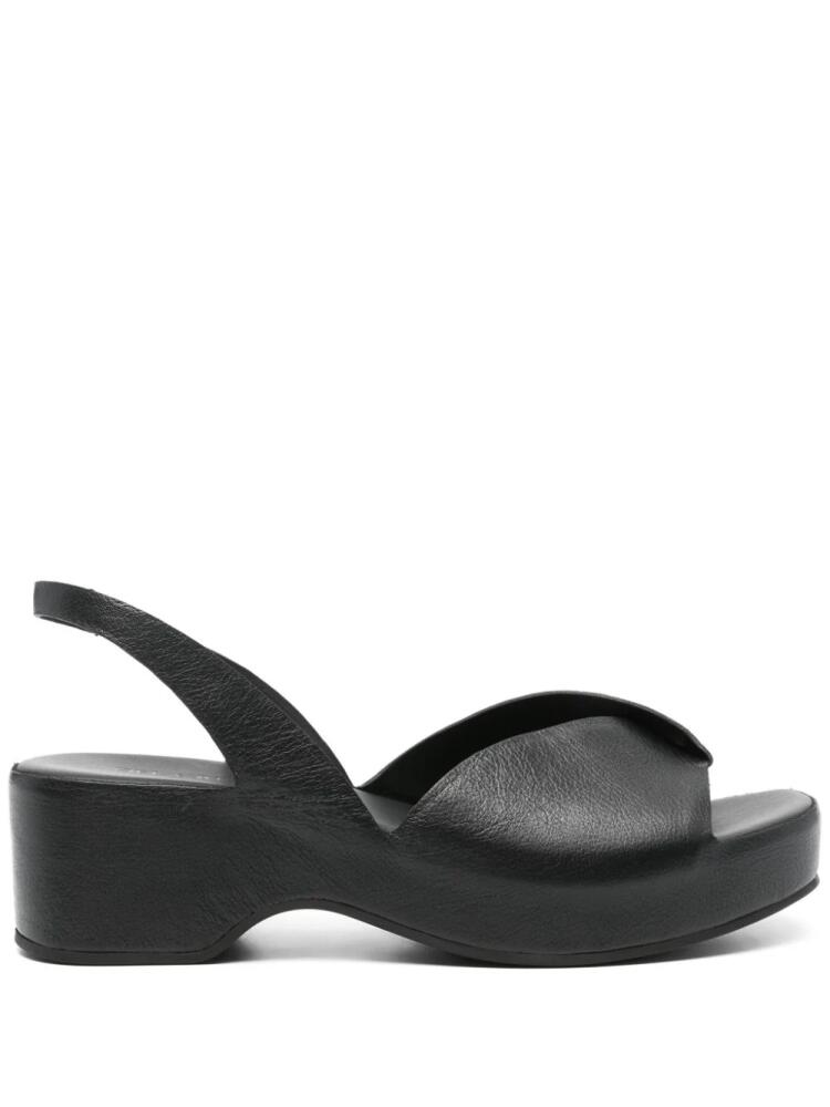 Del Carlo 50mm crossover-strap leather sandals - Black Cover