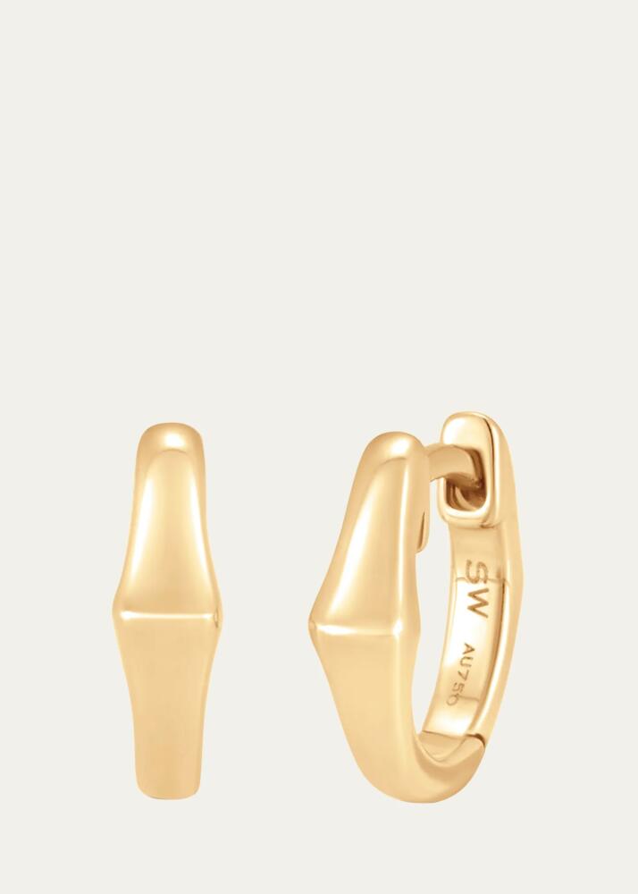 Sara Weinstock 18K Yellow Gold Lucia Huggie Earrings Cover