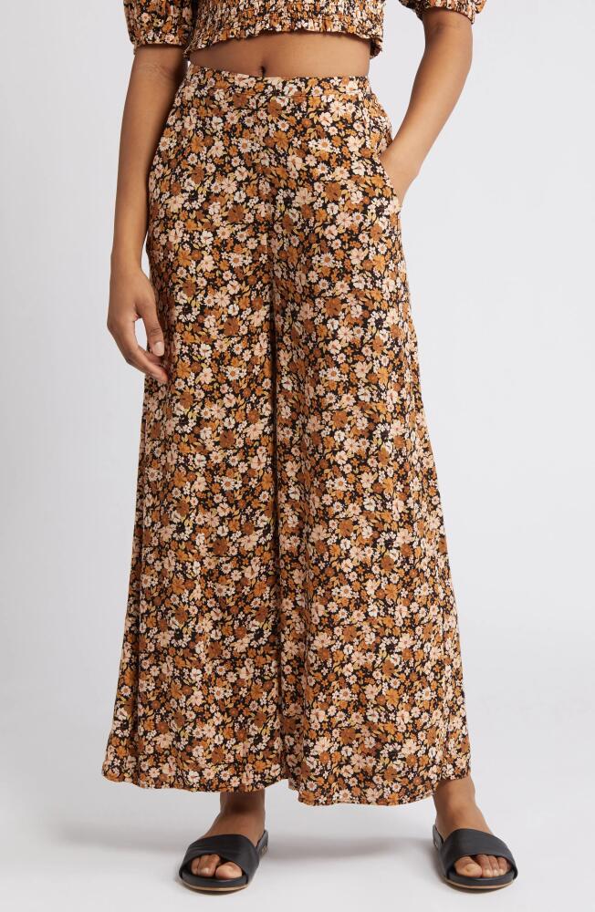 Rip Curl Sea of Dreams Floral Print Wide Leg Pants in Brown Cover