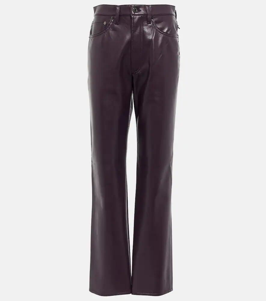 Agolde 90s Pinch high-rise faux leather pants Cover