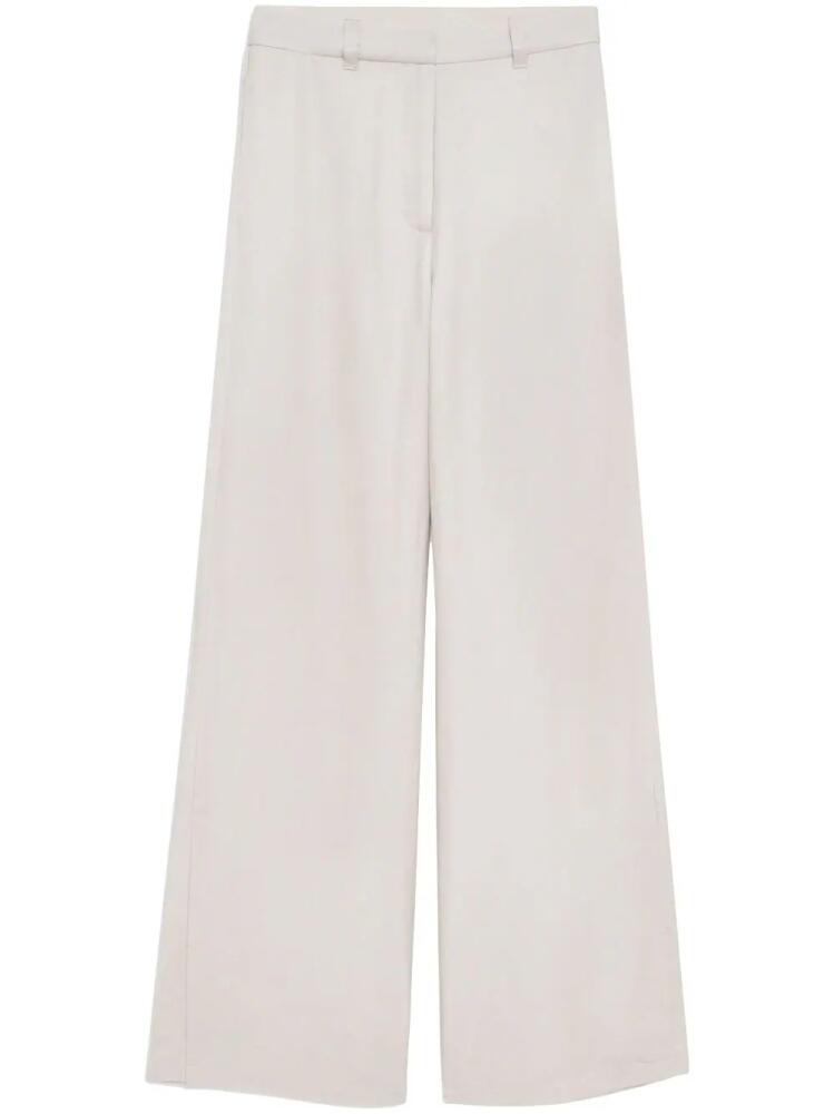 ANINE BING Lyra wide-leg trousers - White Cover