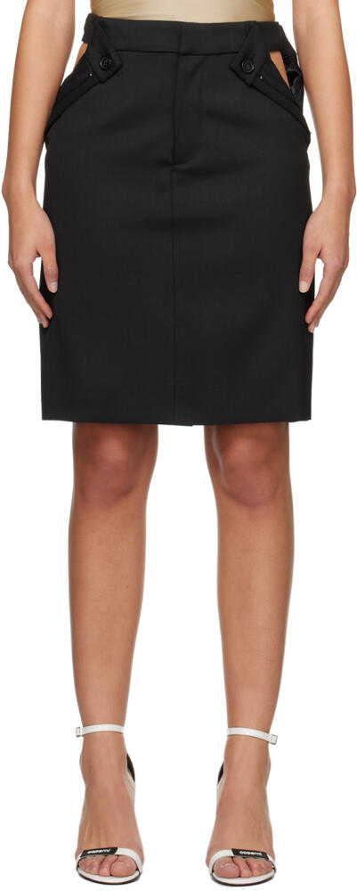 Coperni Black Open Hip Miniskirt Cover